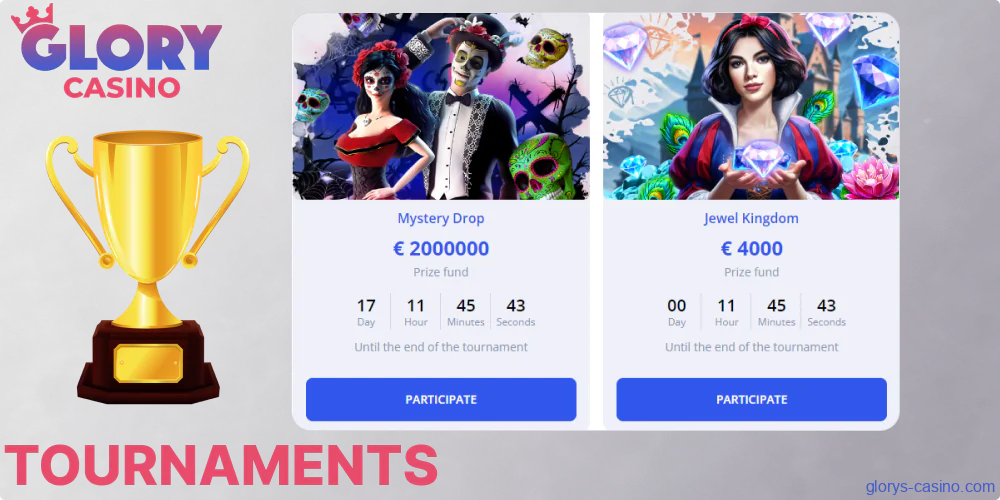 Glory Casino tourmanents for Pakistani players